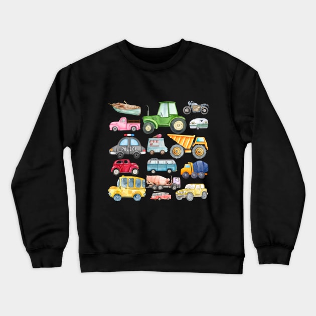 Cars, Trucks and Vehicles! Crewneck Sweatshirt by DIYitCREATEit